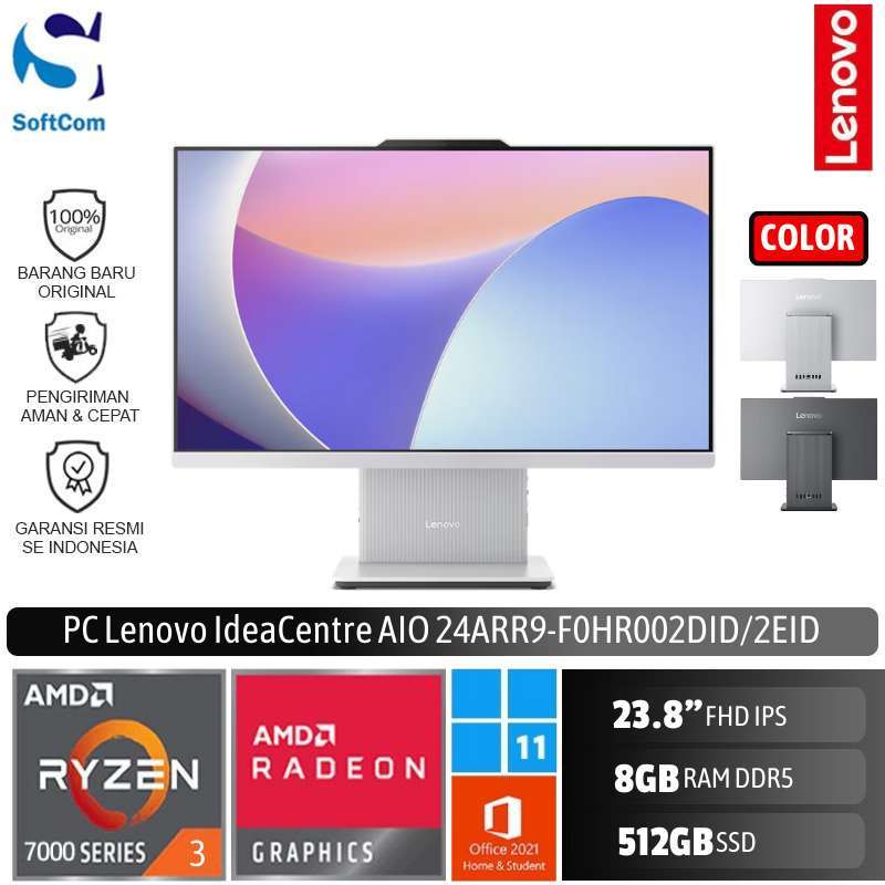 Promo Pc Lenovo Ic Aio 2did 2eid Desktop Pc [r3 7335u/8gb/512gb Ssd/23. ...