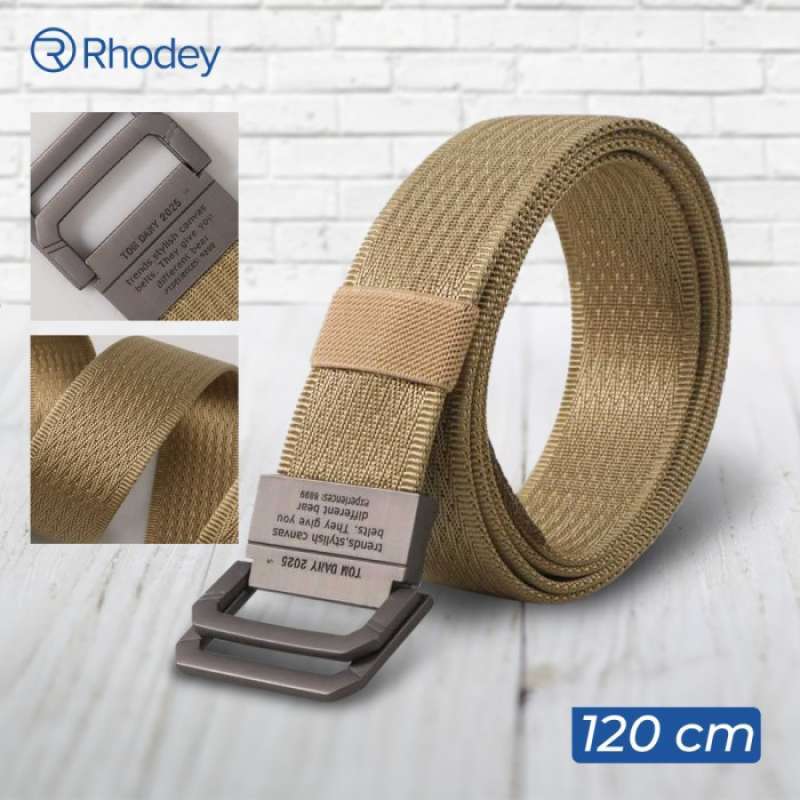 Promo Sabuk Tali Ikat Pinggang Pria Canvas Metal Buckle Belt