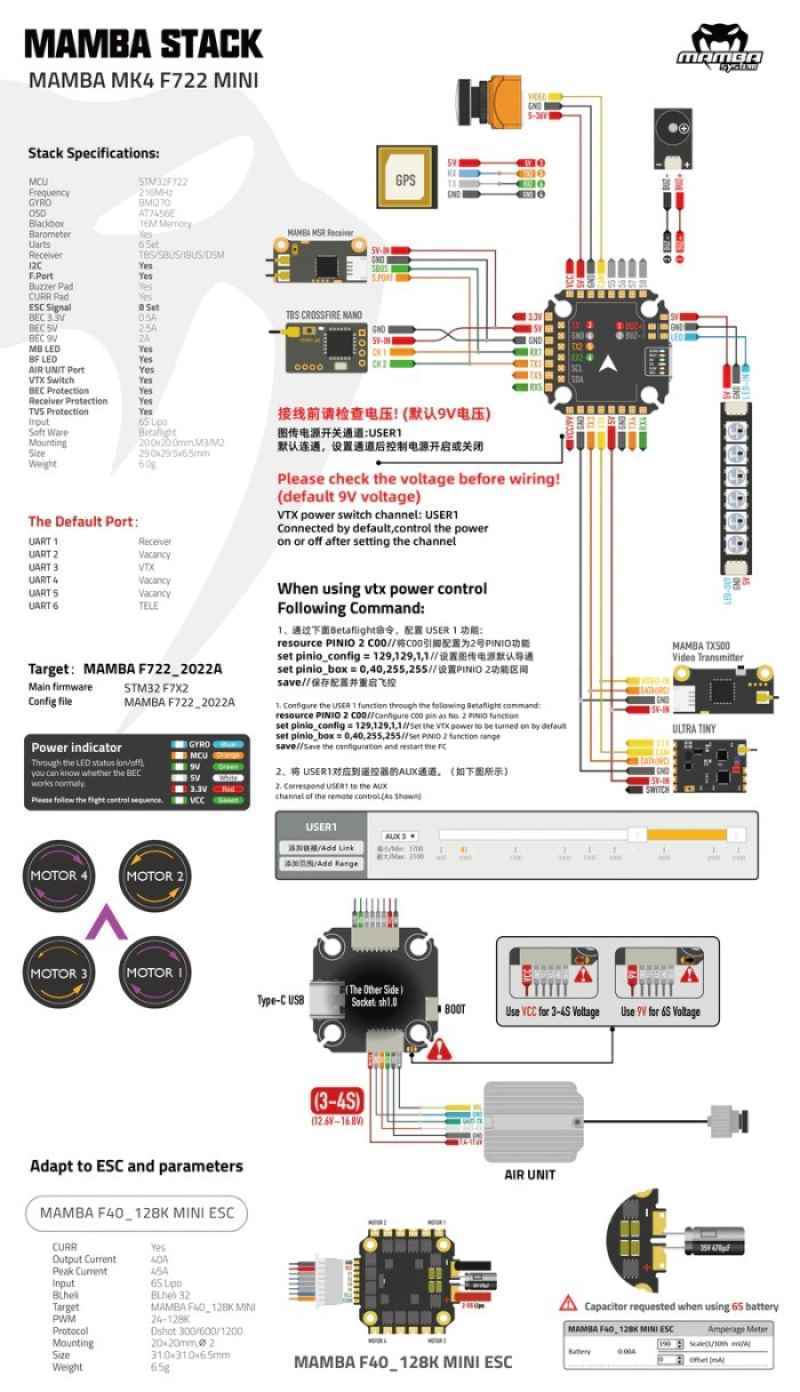 Mamba Stack Mini Jual Diatone Mamba Stack F722 Mini Mk4 & Reactor 44a Esc Blheli32 Combo ...
