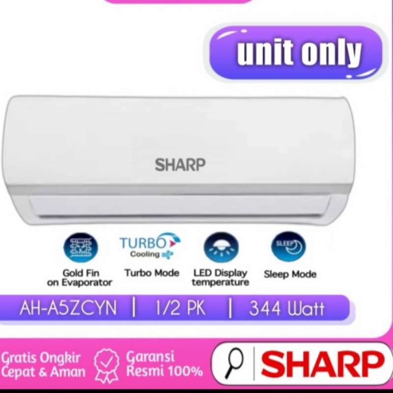 Promo New!!!ac Sharp Ah-a5zcy Ac Split Setengah Pk Unit Only Diskon 23% ...