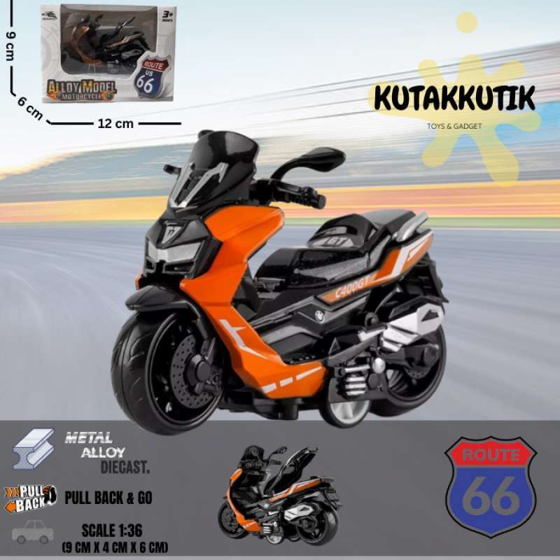 Mainan Diecast Motor Scooter Matic Yamaha Nmax Skala 1:36