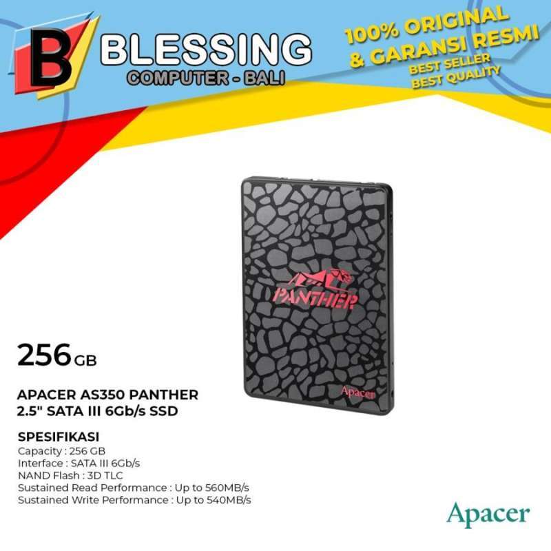 Jual Ssd 256gb Apacer As350 Panther Ssd Apacer 256gb As350