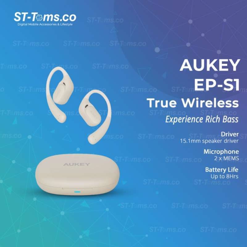 Aukey EP-S1 EPS1 Open Ear True Wireless Earbuds Bluetooth TWS Sports  Earbuds