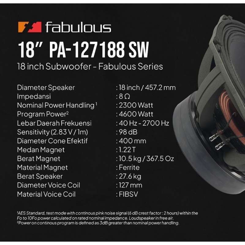 Speaker Acr 18 SPEAKER ACR 18 INCH DELUXE 18700 KEKUATAN 600-1200