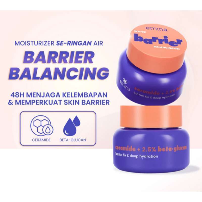 Promo Emina Water Gel Moisturizer 30gr - Barrier Balancing Diskon 26%
