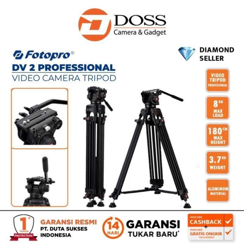 Fotopro DV2 Tripod Video Professional Fotopro DV Tripod