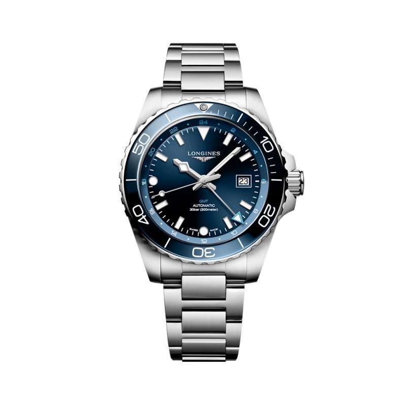 Longines HydroConquest GMT 43 Sunray Blue Stainless Steel  Strap
