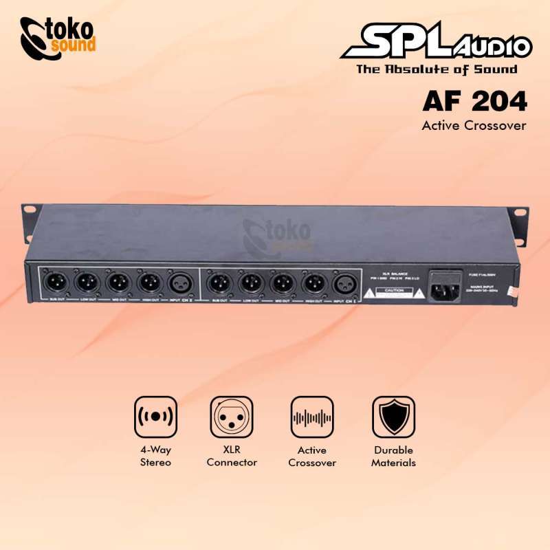 Jual Spl Audio Active Crossover Af 204 - 4 Way Stereo Active Crossover ...