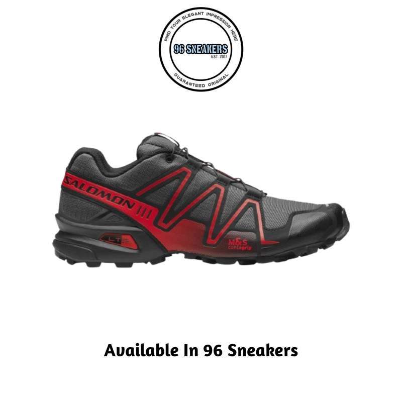 Sepatu Lari Pria Salomon Speedcross Black Red (L47723600) ORIGINAL
