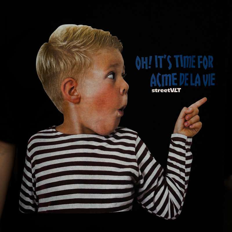 【ADLV】FINGER-POINTING LETTERING SHORT SLEEVE T-SHIRT acmé de la vie ADLV FINGER-POINTING LETTERING BABY FACE