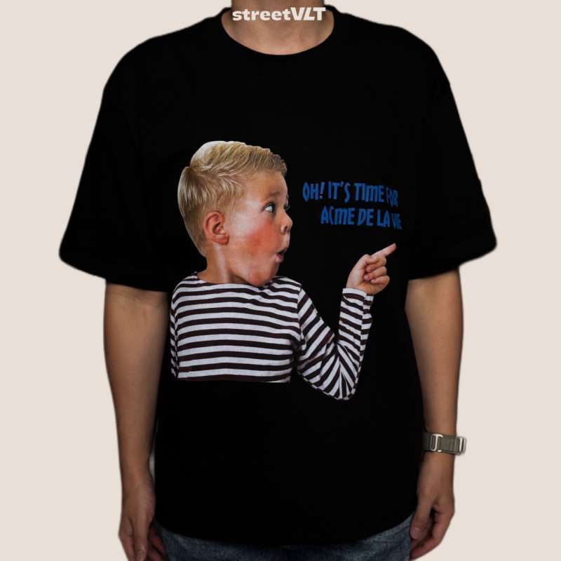 Jual Adlv Finger Pointing Lettering Baby Face Short Sleeve T