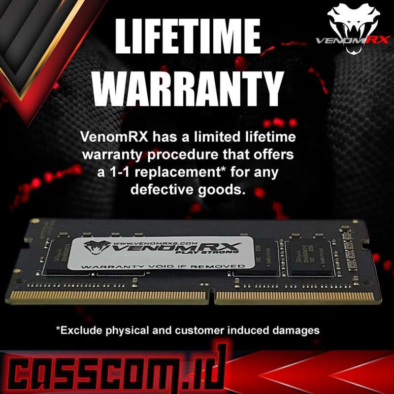 VenomRX RAM Sodimm DDR5 8GB 4800Mhz Memory Laptop PC38400