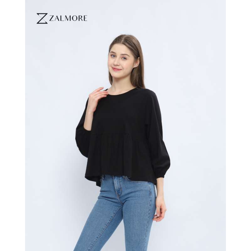 laubeblanc Balloon peplum Tops ローブブラン Balloon peplum Tops – L'AUBE BLANC