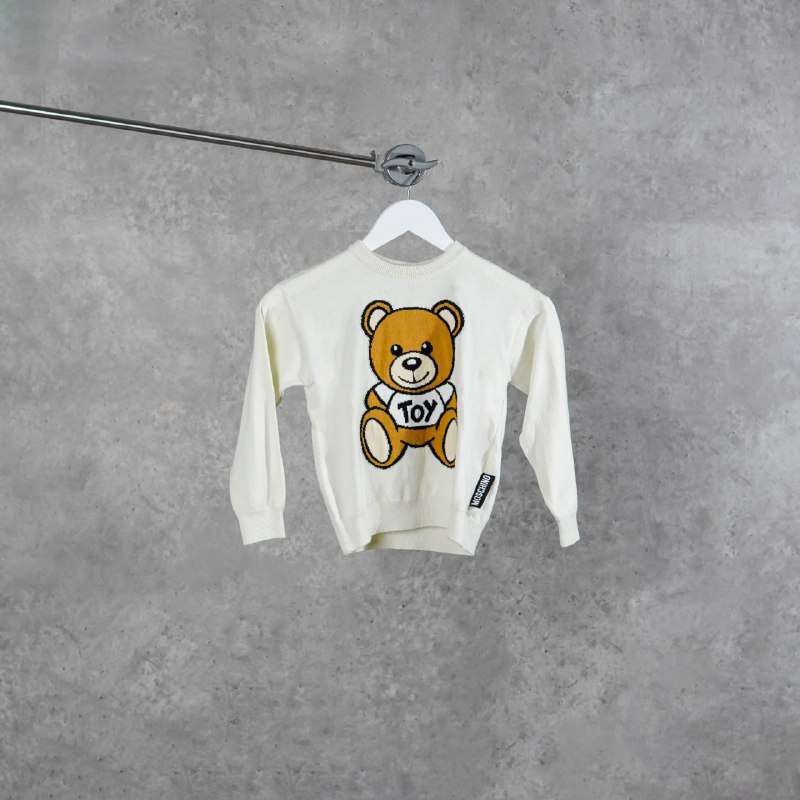 Promo Sweater Moschino Kids Bear Knit Sweatshirt In Beige 100