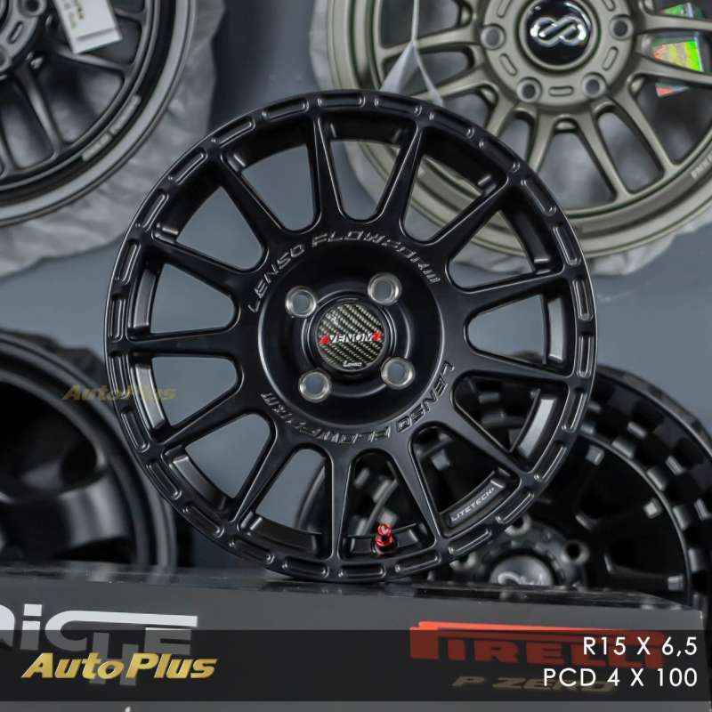 VELG LENSO VENOM RING 15 PCD 4×100 Satin black