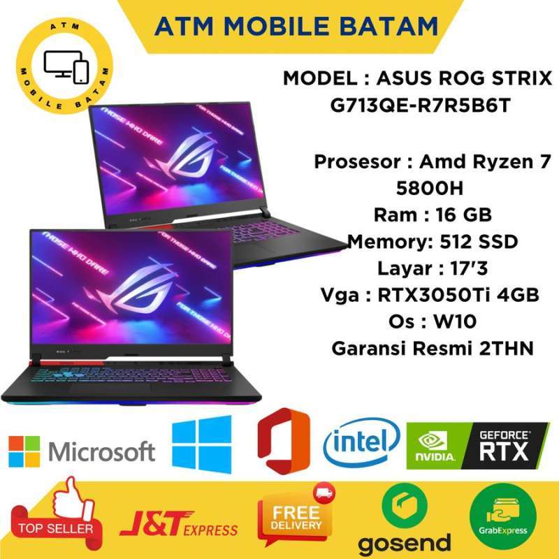 Jual Laptop Asus Rog Strix Ryzen 5800h Di Seller Atm Mobile