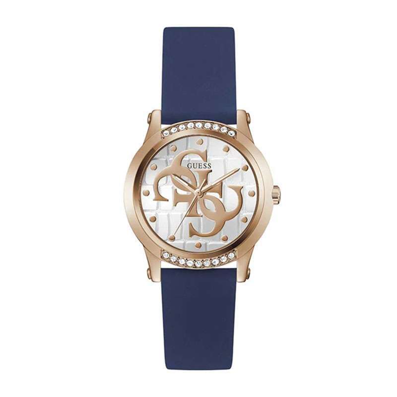 Guess Rose Gold Rubber Watch JAM TANGAN WANITA GUESS