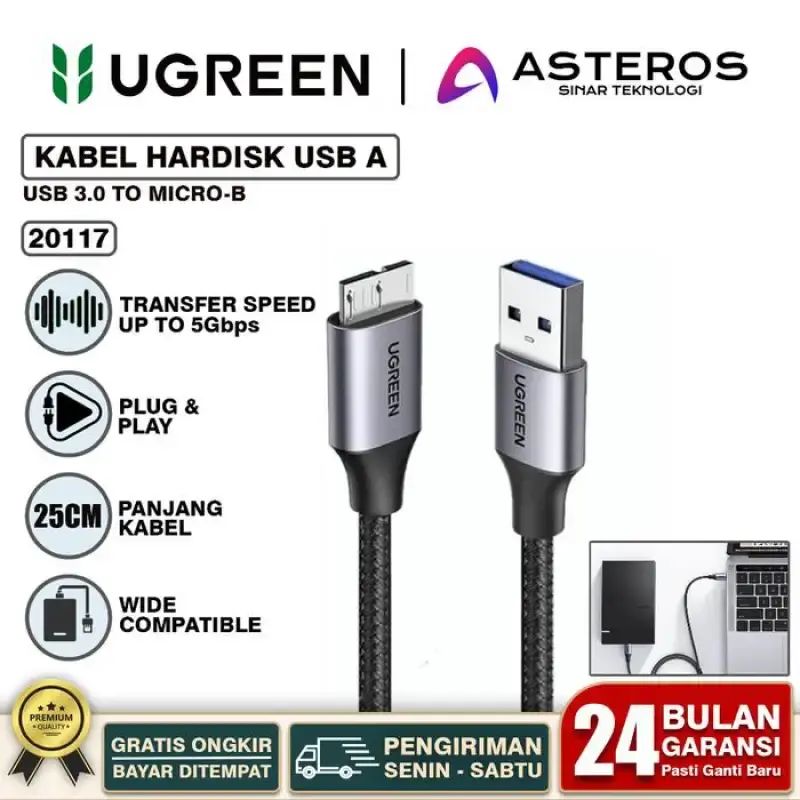 Promo Ugreen Kabel Data Hardisk Eksternal USB-C Dan USB A To Micro-b ...