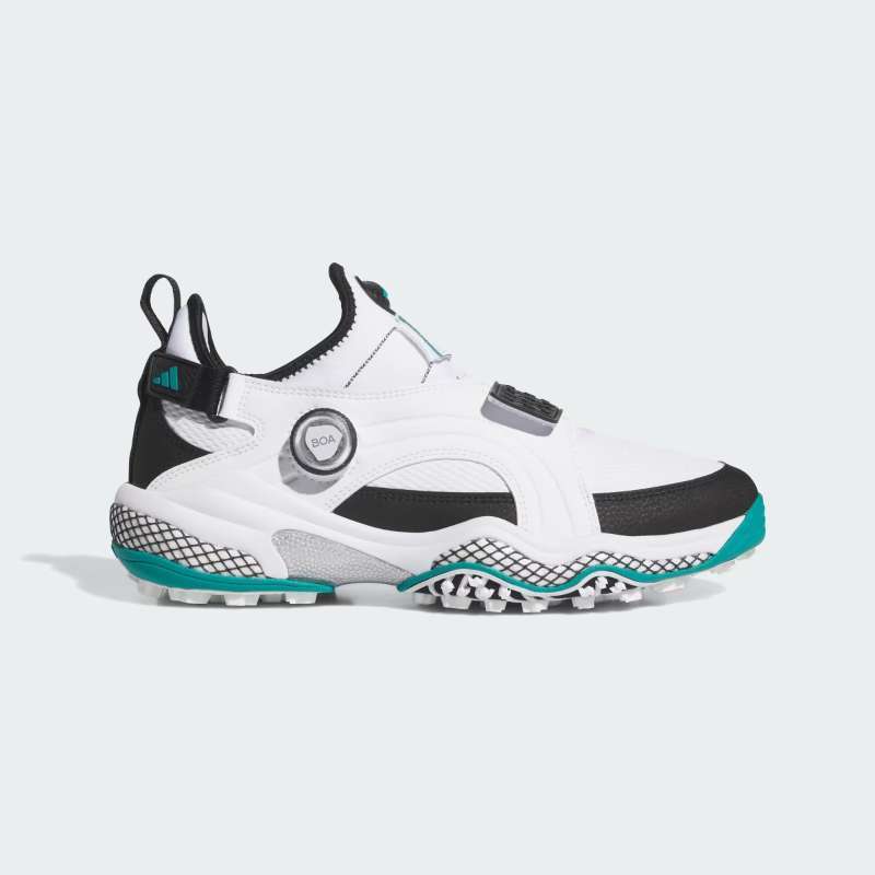 Sepatu Pria Adidas Codechaos 25 Midcut BOA Spikeless Golf Shoes -Cloud  White Core Black Pure Teal (JP5187) Original