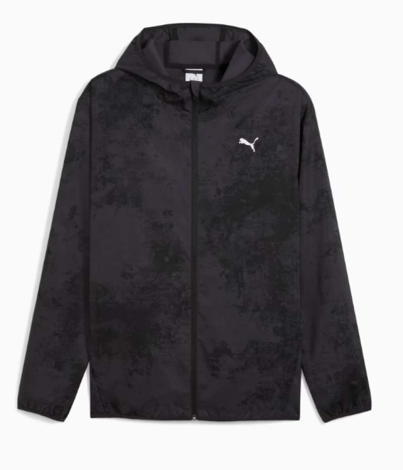 Jacket Olahraga M TAD ESSENTIAL AOP Woven Jacket PUMA Black 526734 51