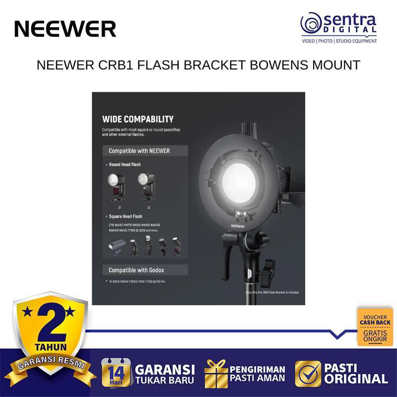 Neewer CRB1 S-Type Flitserhouder – Bowens Mount, Paraplugat – Voor Ronde & Vierkante Flitsers (Godox, Neewer E.a.) 5 miniatura