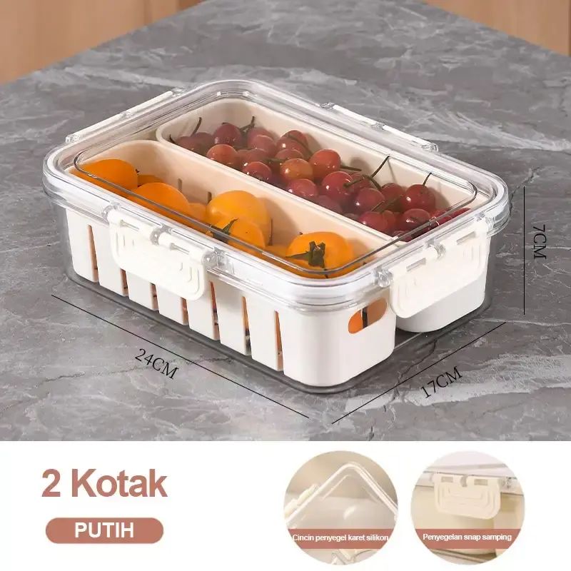 Jual [300gr] Kotak Penyimpan Makanan Buah Sayur Kulkas / Box Wadah ...