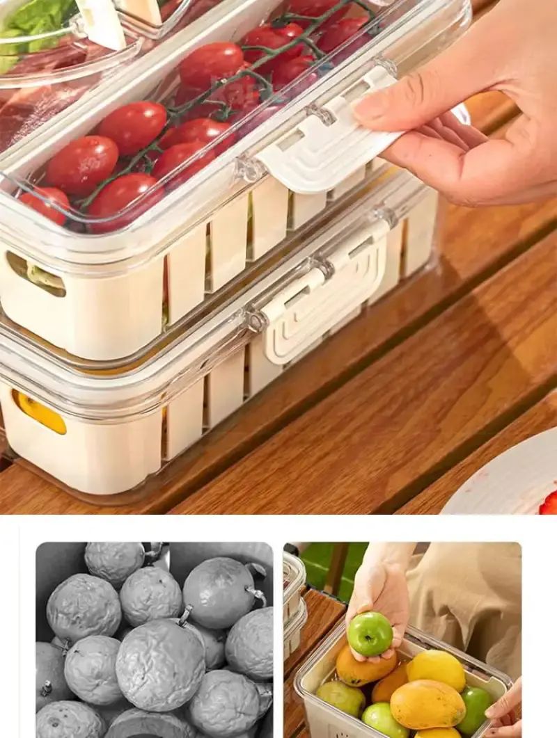 Jual [300gr] Kotak Penyimpan Makanan Buah Sayur Kulkas / Box Wadah ...