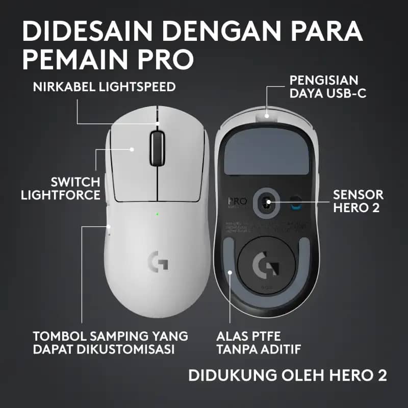 Promo Logitech G Pro X Superlight 2c Lightspeed Wireless Gaming Mouse ...