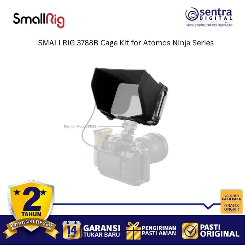 SMALLRIG 3788B Cage Kit untuk Atomos Ninja – Perlindungan dan Ekspansi  Maksimal (X01)
