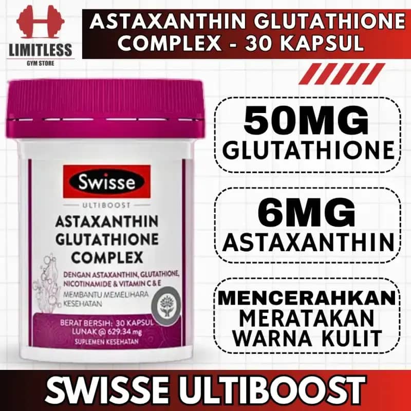 astaxanthin with glutathione Promo KAPENSTEND Astaxanthin Glutathione, 15mg, astaxanthin laut,  anti-penuaan, melindungi kesehatan sel di Kapenstend Suplemen