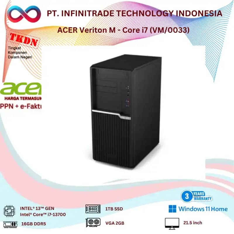 Acer Veriton M Core I7 🔥 Harga & Spesifikasi Terbaru November 2025