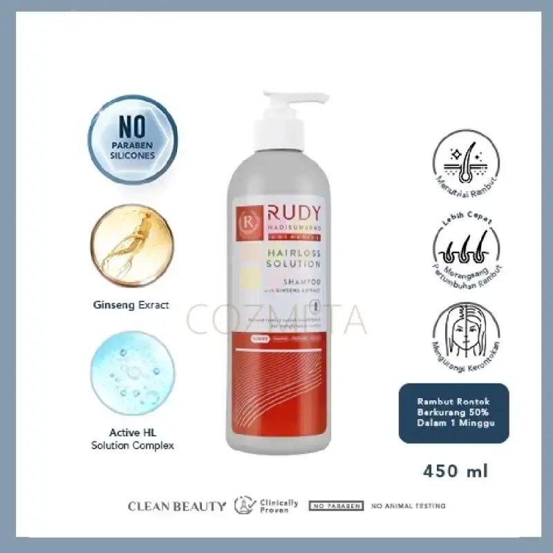 Minyak Rambut Rudy Promo Rudy Hadisuwarno Hairloss Solution Shampoo 450ml Shampo Rambut ...