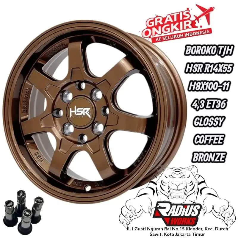 Jual Paket Velg Ban Mobil Brio Pakai Velg Hsr Orginal Rai-s2 Hsr R14x55 ...