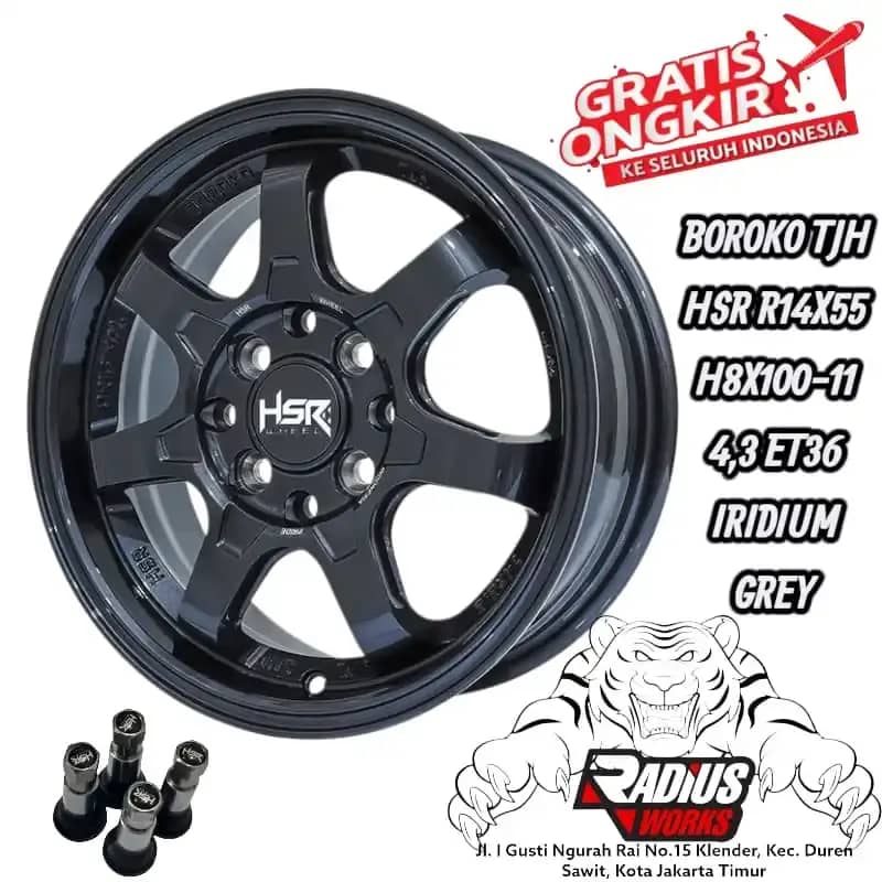 Jual Paket Velg Ban Mobil Brio Pakai Velg Hsr Orginal Rai-s2 Hsr R14x55 ...