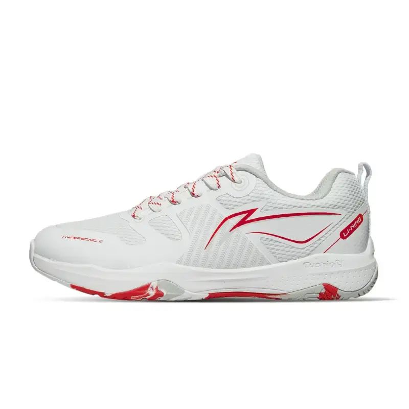 Promo New Lining Badminton Shoes Hypersonic Iii Aytv071-4 White/red ...