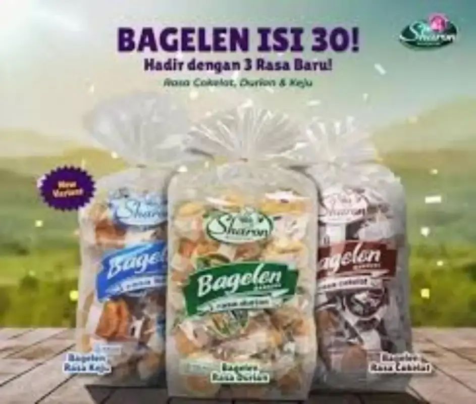 Jual [ Isi 32 / 30 @10g ] Bagelen Sharon Roti Kering Snack Cemilan Enak ...