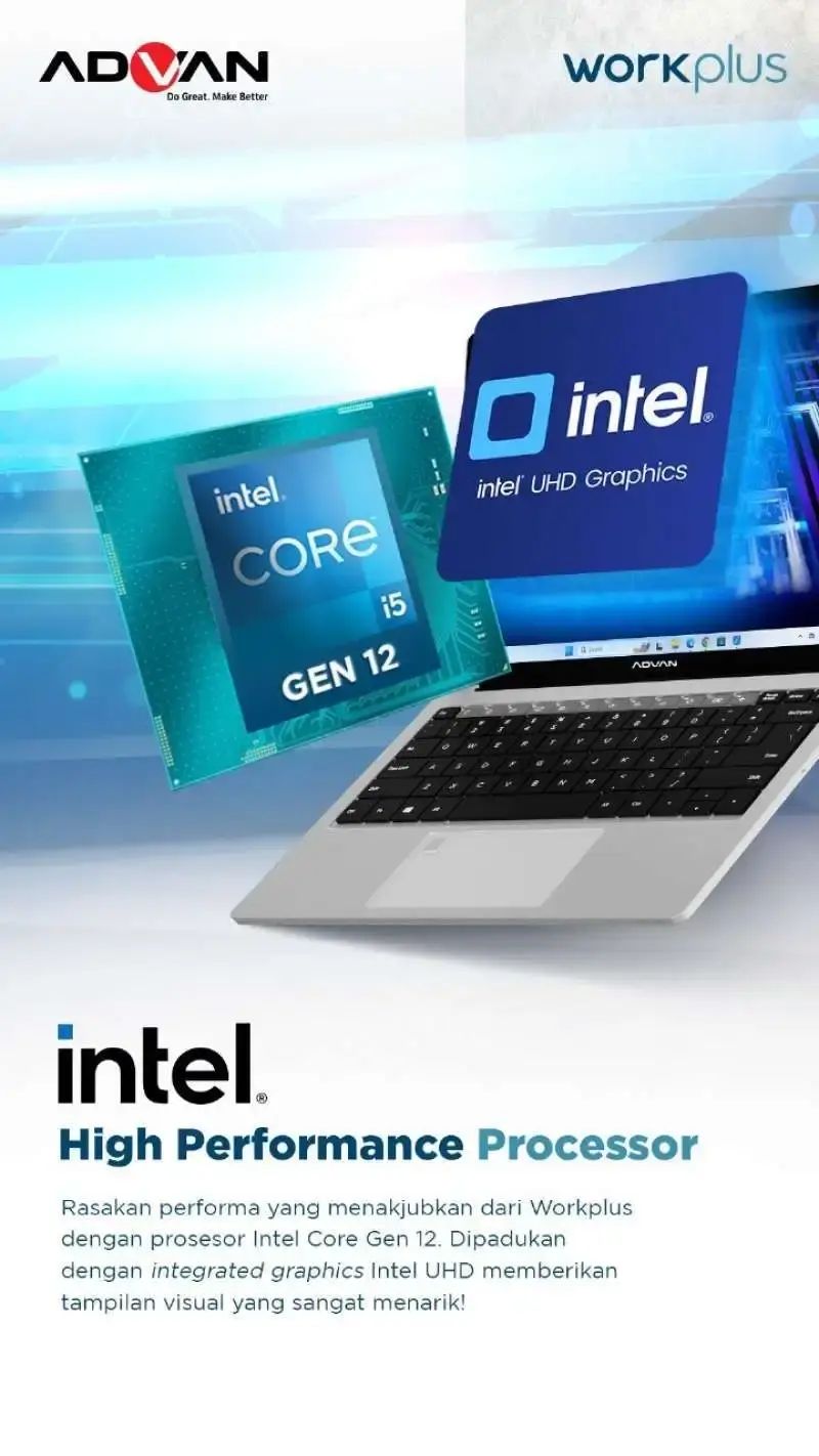 Jual [promo] Advan Workplus RAM 16gb 512gb Intel Windows New Original ...