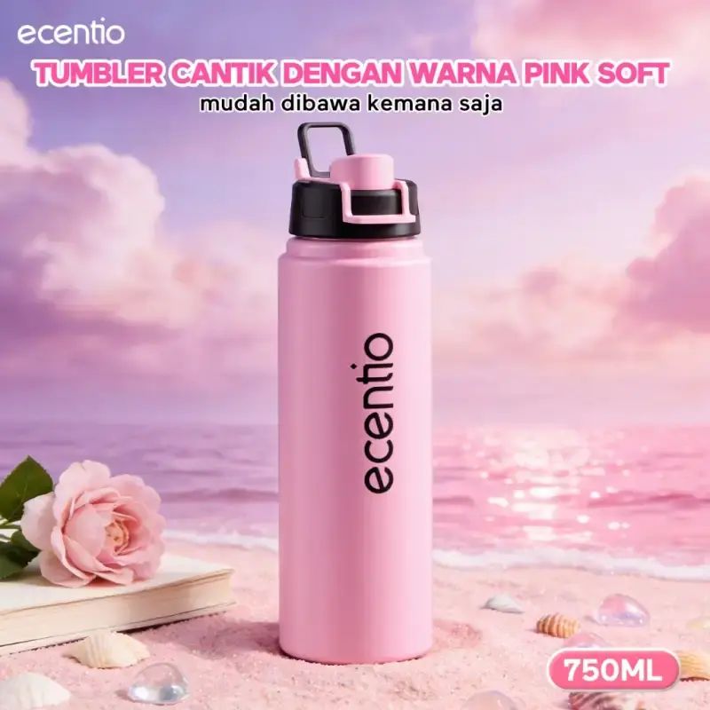 Promo Ecentio Black Pink Series Tumbler Stainless Portable Botol Minum ...