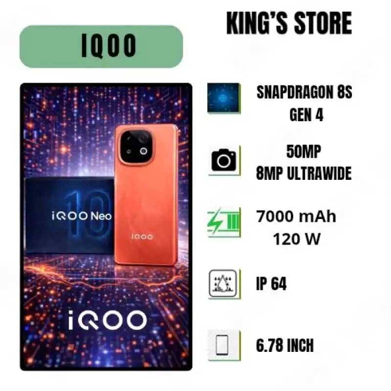 Jual Iqoo Neo 10 5g 8/256 12/256 16/512 50mp Garansi Resmi Di