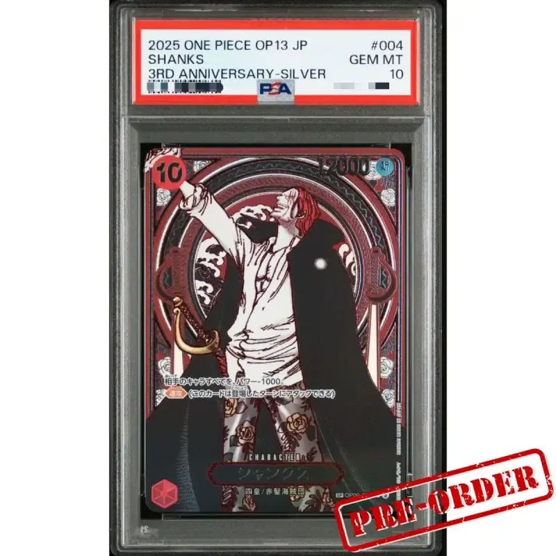 Jual One Piece Psa 10 Op09-004 Shanks Silver Background Sr-spc Di