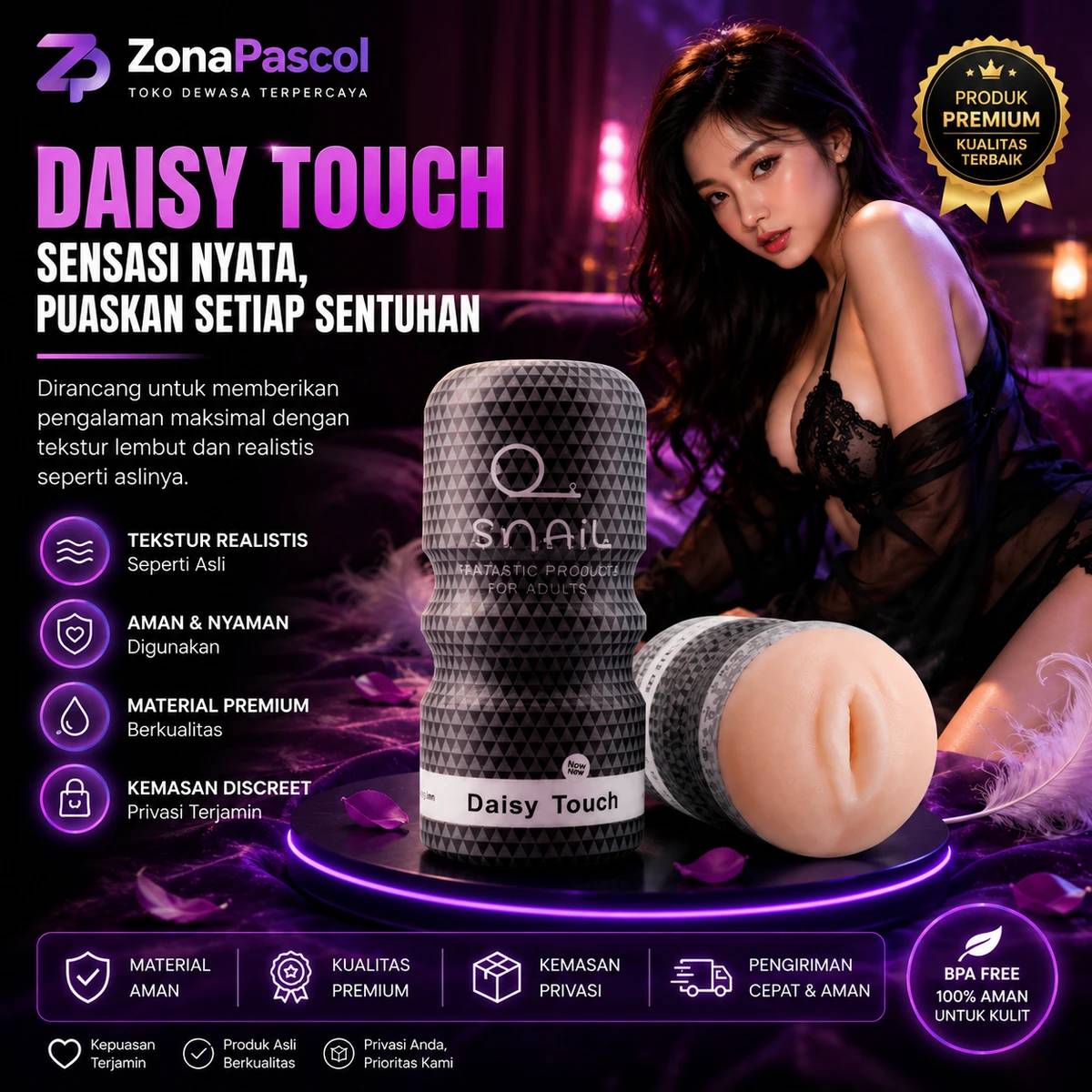 Promo Sex Toy Pria Fleshlight Silikon Lembut Daisy Touch Premium Diskon 22%  Di Seller Zona Pascol Store - Perwira, Kota Bekasi