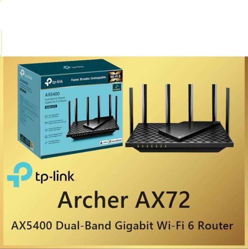 Jual Tplink Archer Ax72 Ax5400 Dual Band Gigabit Wifi 6 Router Ax 72