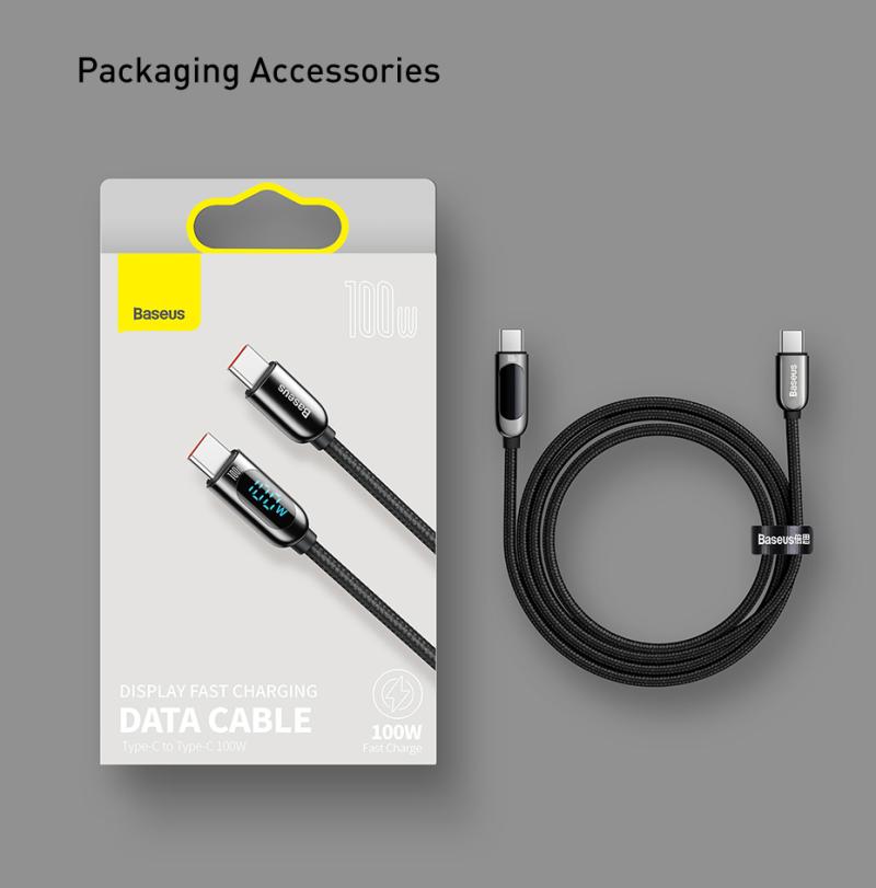 Jual Baseus Cable Data With Display Usb To Type C 66w Type C To C 100w ...