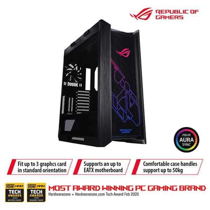 Promo ASUS ROG Strix Helios RGB ATX/EATX Mid Tower Gaming Case Aura ...