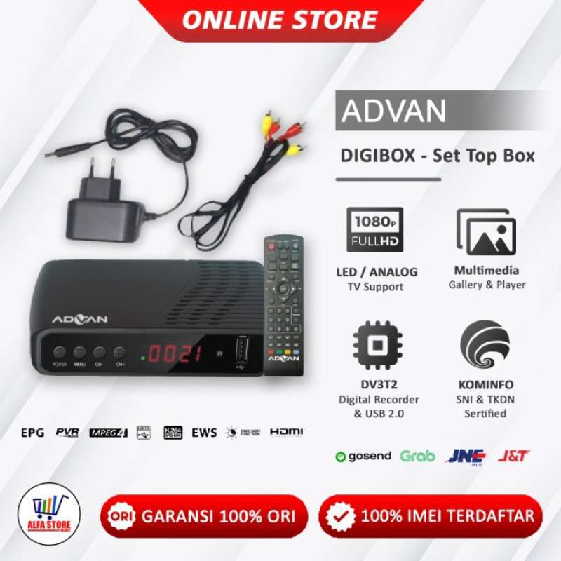 Jual ADVAN DIGIBOX SET TOP BOX WITH DISPLAY SERTIFIKASI KOMINFO RESMI di Seller Emma Store
