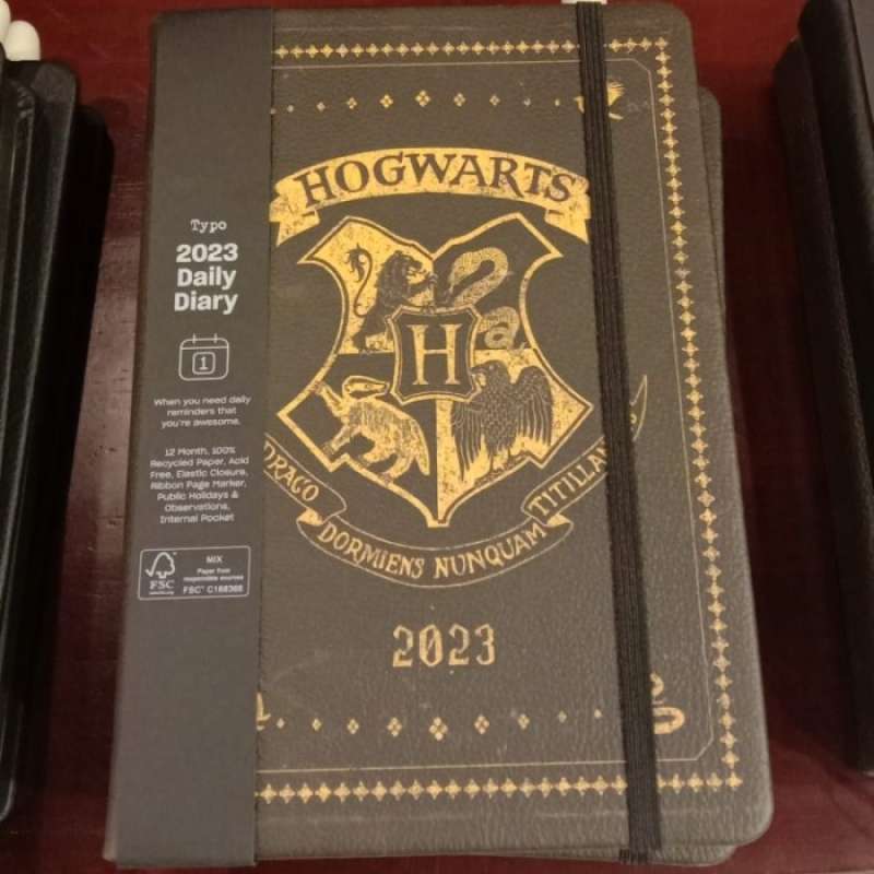 Promo Daily Planner Jurnal Journal Typo 2023 Harry Potter Leather Kulit