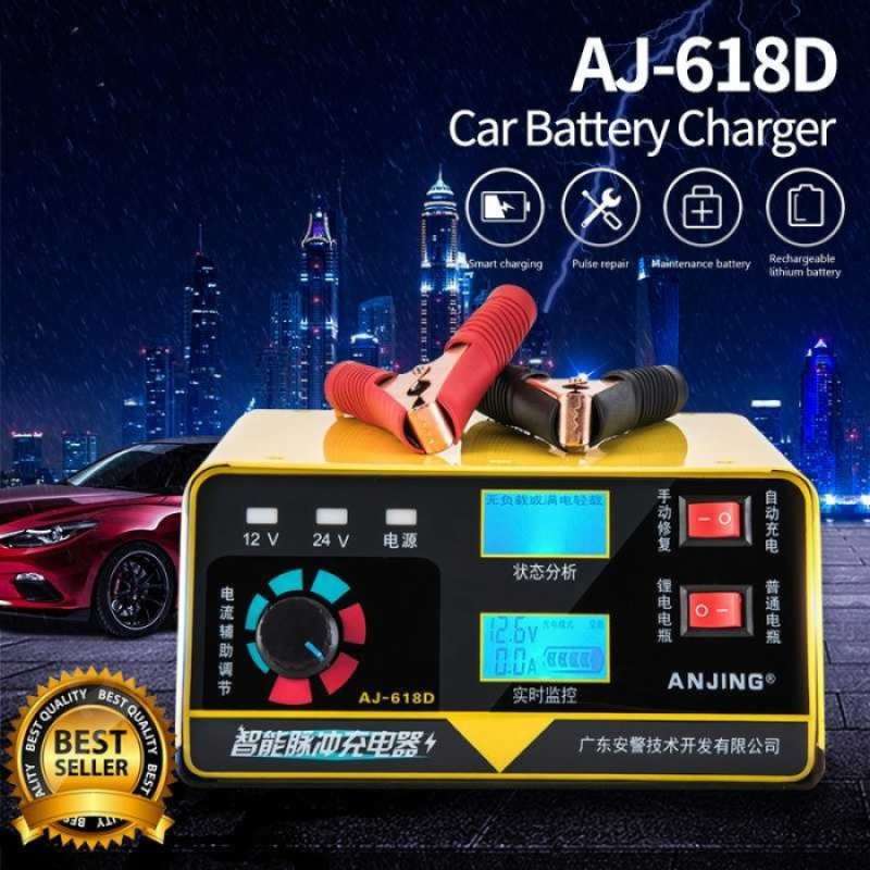 Jual Charger Aki Mobil Motor Truck Truk 260w 12v/24v 400ah Lcd Aj-618