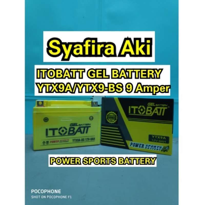 Promo Aki motor Suzuki GSX600, Inazuma, Burgman YTX9 ITOBATT 12v 9 Ah