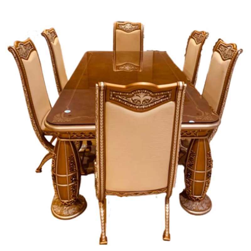Promo DESTY DINING TABLE SET OF SIX MEJA MAKAN KLASIK MEWAH IMPERIAL