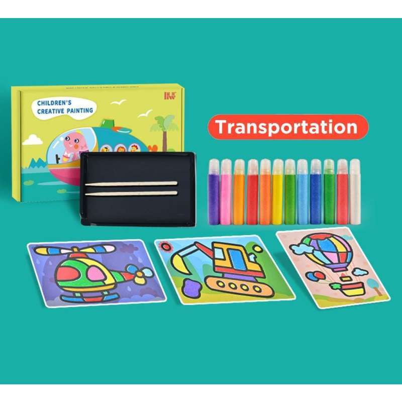 Jual Mainan Edukasi DIY Sand Painting Game Mewarnai dengan Pasir